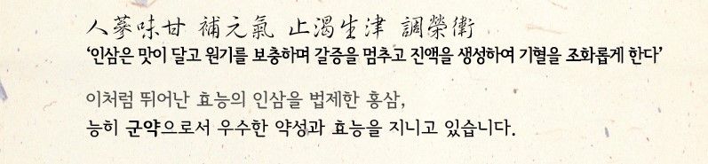 홍삼액 성분 안내 이미지