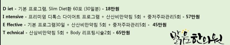 맑음한의원 치료 프로그램 안내