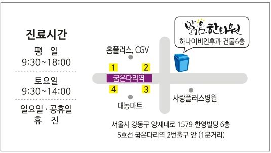 맑음한의원 치료 안내 이미지