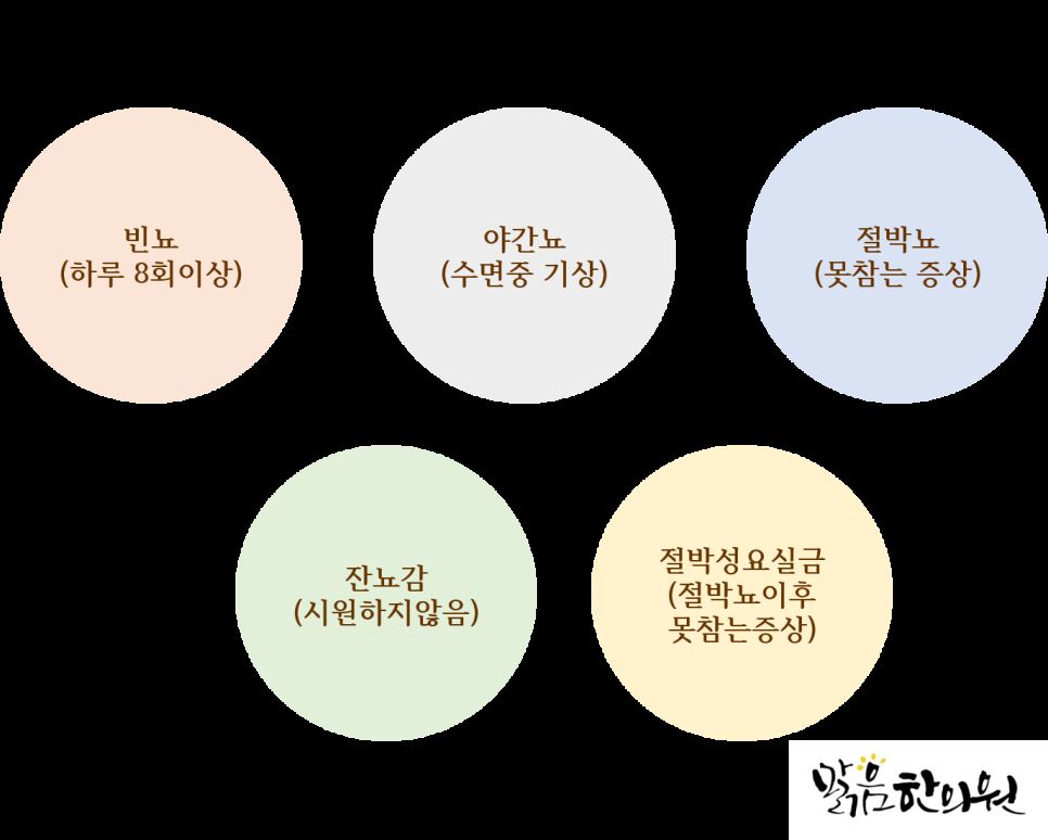 과민성 방광 증상 안내 이미지