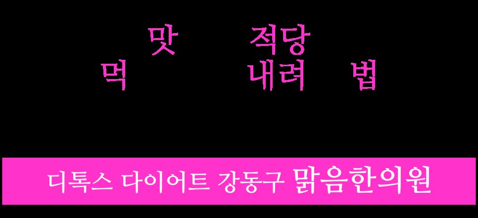 맑음한의원 다이어트 프로그램