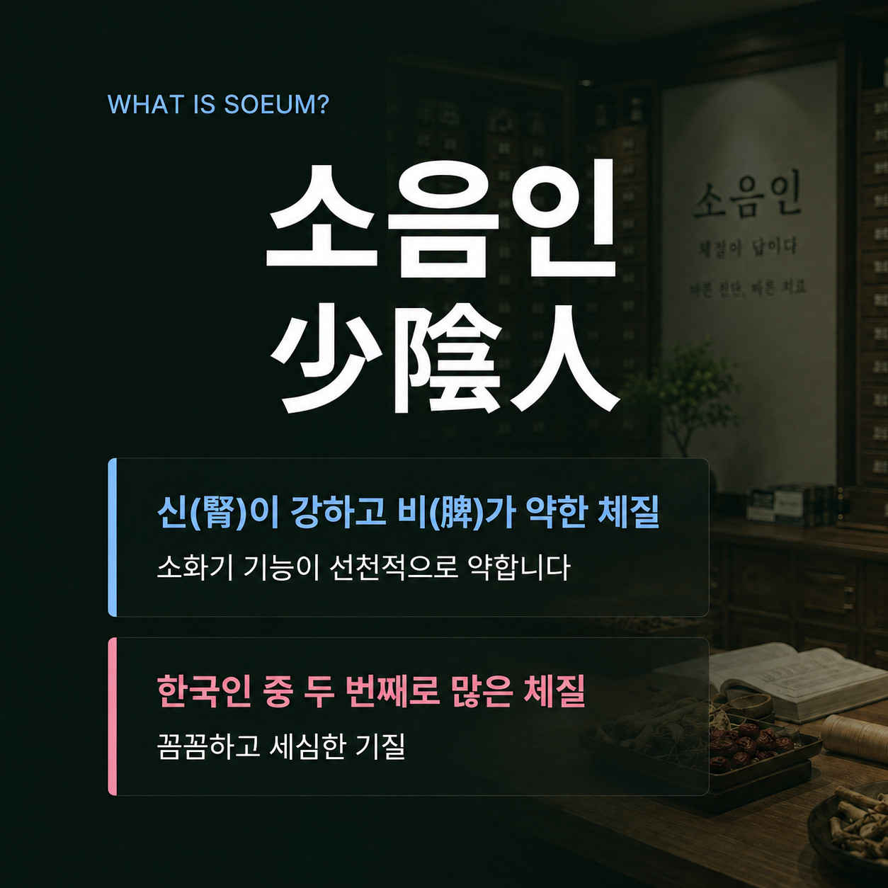 소음인 체질의 특징